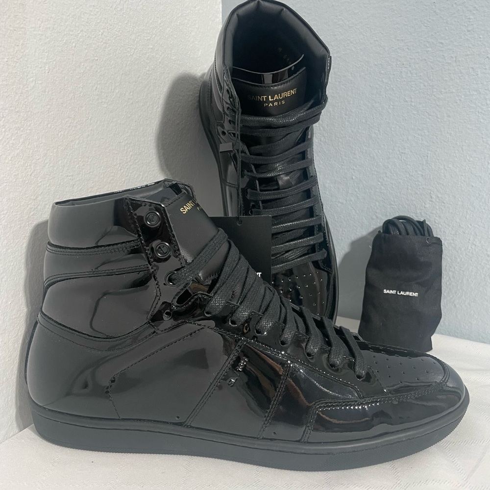 **NEW** YSL Saint Laurent Court Classic Patent Leather High-Top US 9 | EU 42